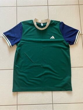 adidas Green Crewneck with Cream Trim